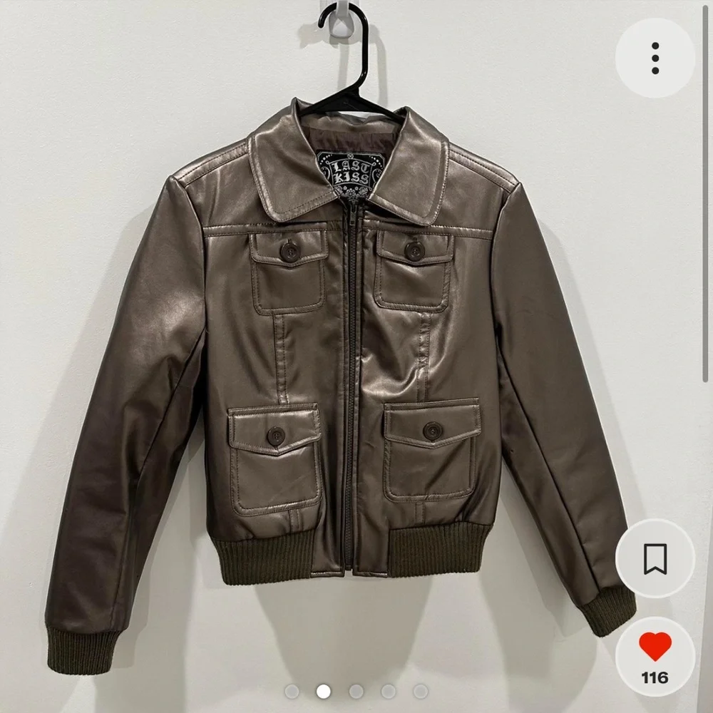 Vintage Metallic Moto Jacket - Picture 4 of 6